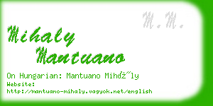 mihaly mantuano business card